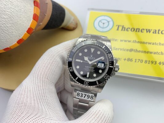 VSF Rolex Submariner superclone QC photo – full wrist shot with black dial and ceramic bezel