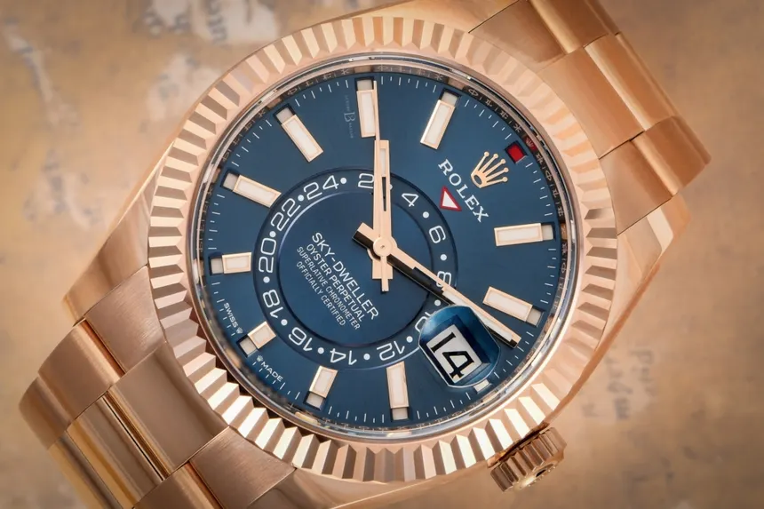 Rolex Sky-Dweller Blue Dial Rose Gold Case