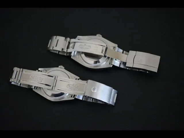Detailed shot of the concealed crownclasp on the President bracelet superclone.